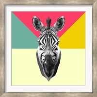 Framed Party Zebra Head