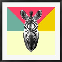 Framed Party Zebra Head