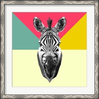 Framed Party Zebra Head