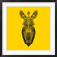 Framed Yellow Zebra Mesh