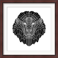 Framed Lion Head Black Mesh 2