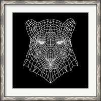 Framed Panther Head Black Mesh