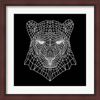 Framed Panther Head Black Mesh