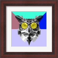 Framed Owl in Yellow Glasses