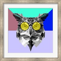 Framed Owl in Yellow Glasses