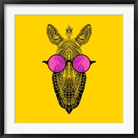 Framed Zebra in Pink Glasses