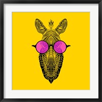 Framed Zebra in Pink Glasses