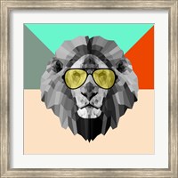 Framed Party Lion in Glasses