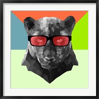 Framed Party Panther in Red Glasses