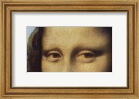 Framed Mona Lisa - Detail Of Eyes