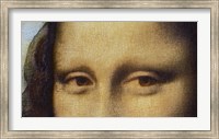 Framed Mona Lisa - Detail Of Eyes