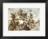 Framed Battle of Anghiari after Leonardo da Vinci