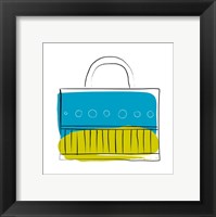 Framed Blue and Green Purse