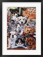 Framed Country Pups and Kittens II