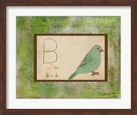 Framed B is For Bird