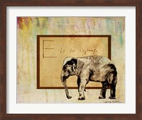 Framed E is For Elephant