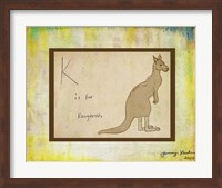 Framed K is For Kangaroo