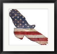 Framed American Flag Eagle Cut Out Flat