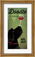 Framed Doodle Wine II Black Dog