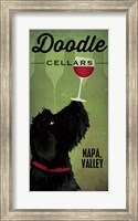 Framed Doodle Wine II Black Dog