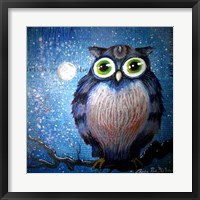 Framed Blue Owl