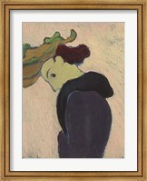 Framed Women Seen in Profile with a Green Hat, c.  1890-189