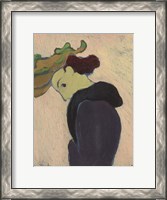 Framed Women Seen in Profile with a Green Hat, c.  1890-189