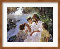 Framed Christ And The Children