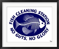 Framed Fish Cleaning No Guts No Glory