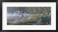 Framed Quiet Cove - Great Blue Heron