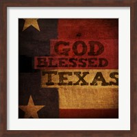 Framed God Blessed Texas