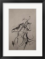 Framed Cellist Sketch