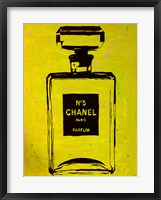Framed Chanel Pop Art Yellow Chic