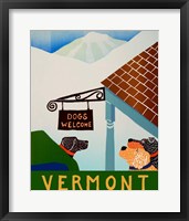 Framed Dogs Welcome Vermont Inn