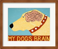 Framed My Dogs Brain Yellow