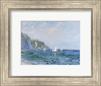 Framed Cliffs and Sailboats at Pourville