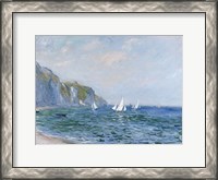 Framed Cliffs and Sailboats at Pourville