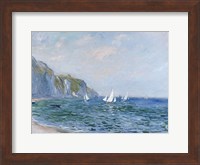 Framed Cliffs and Sailboats at Pourville
