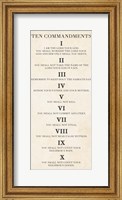 Framed Ten Commandments - Roman Numerals