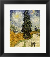 Framed Road with Cypresses, 1890