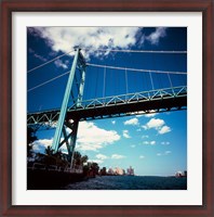 Framed Ambassador Bridge, Detroit River, Michigan