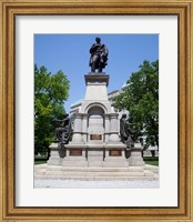 Framed Governor Thomas A. Hendricks Monument at Indiana State Capitol Building