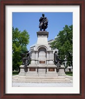 Framed Governor Thomas A. Hendricks Monument at Indiana State Capitol Building