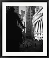 Framed Silhouette of George Washington Statue, Manhattan, New York City