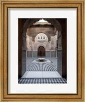 Framed Al-Attarine Madrasa built by Abu al-Hasan Ali ibn Othman, Fes, Morocco