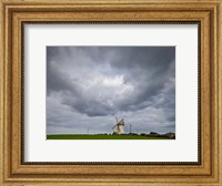 Framed Ballycopeland Windmill, built circa 1800 and still working, Millsile, County Down, Ireland