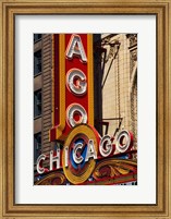 Framed Chicago Theater Sign, Illinois