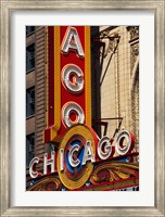 Framed Chicago Theater Sign, Illinois