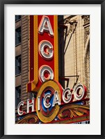 Framed Chicago Theater Sign, Illinois
