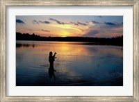 Framed Fly Fisherman, Mauthe Lake, Kettle Moraine State Forest